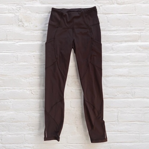 lululemon athletica Pants - Lululemon Athletica Black mesh panel 7/8 length tights Leggings